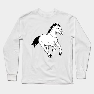 Horse line drawing Long Sleeve T-Shirt